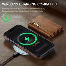 Lade das Bild in den Galerie-Viewer, Casekis RFID Magnetic Detachable Leather Wallet Phone Case Brown
