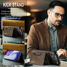 Lade das Bild in den Galerie-Viewer, Casekis Magnetic Wallet Detachable Phone Case Coffee
