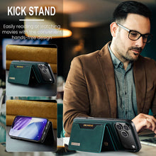 Load image into Gallery viewer, Casekis Magnetic Wallet Detachable Phone Case Green
