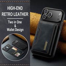 Lade das Bild in den Galerie-Viewer, Casekis Magnetic Wallet Detachable Phone Case Black
