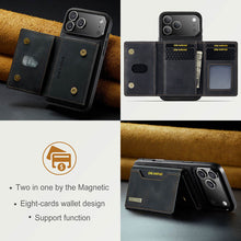 Lade das Bild in den Galerie-Viewer, Casekis Magnetic Wallet Detachable Phone Case Black
