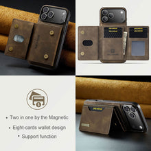 Lade das Bild in den Galerie-Viewer, Casekis Magnetic Wallet Detachable Phone Case Coffee
