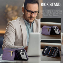 Lade das Bild in den Galerie-Viewer, Casekis RFID Magnetic Detachable Leather Wallet Phone Case Purple
