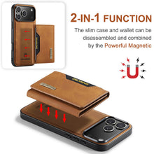 Load image into Gallery viewer, Casekis Magnetic Wallet Detachable Phone Case Brown
