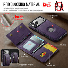 Lade das Bild in den Galerie-Viewer, Casekis RFID Magnetic Detachable Leather Wallet Phone Case Purple
