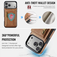 Lade das Bild in den Galerie-Viewer, Casekis RFID Magnetic Detachable Leather Wallet Phone Case Brown

