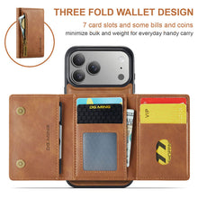 Lade das Bild in den Galerie-Viewer, Casekis RFID Magnetic Detachable Leather Wallet Phone Case Brown
