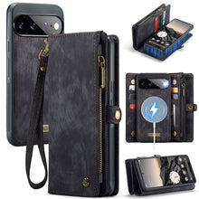 Lade das Bild in den Galerie-Viewer, Casekis Wrist Strap Zipper Wallet Phone Case Black
