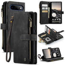 Load image into Gallery viewer, Casekis Leather Zipper Phone Case Black
