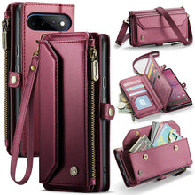 Lade das Bild in den Galerie-Viewer, Casekis Cardholer Zipper Wallet Crossbody Phone Case Red
