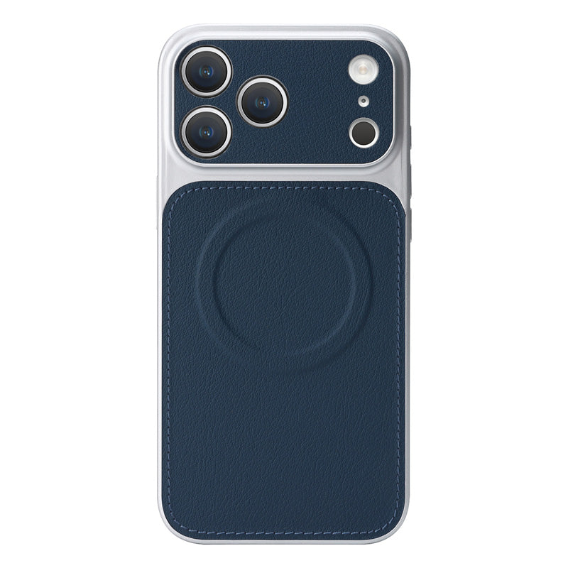 Casekis Magnetic Shockproof Leather Phone Case Dark Blue