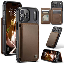 Load image into Gallery viewer, Casekis RFID Cardholder Wallet Phone Case Brown
