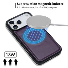 Load image into Gallery viewer, CASEKIS 2-in-1 Magnetic Detachable Wallet Case with RFID Blocking, 16 Card Slots &amp; Zipper Pocket Purple
