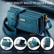 Load image into Gallery viewer, Casekis Crossbody Leather Wallet RFID Phone Case Green
