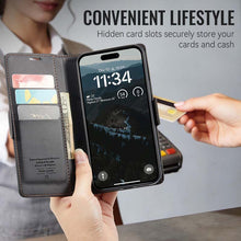 Load image into Gallery viewer, Casekis RFID Cardholder Phone Case Black
