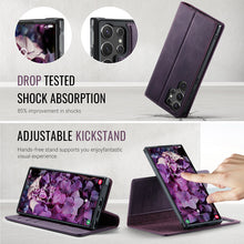 Lade das Bild in den Galerie-Viewer, Casekis Leather Magnetic Flip Detachable Wallet Phone Case Purple
