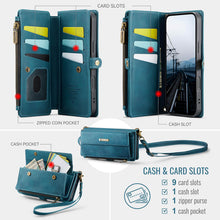 Load image into Gallery viewer, Casekis Crossbody Leather Wallet RFID Phone Case Green

