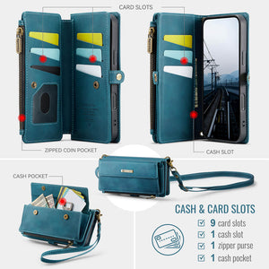 Casekis Crossbody Leather Wallet RFID Phone Case Green