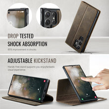 Load image into Gallery viewer, Casekis Leather Magnetic Flip Detachable Wallet Phone Case Brown
