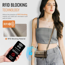 Load image into Gallery viewer, Casekis Crossbody Leather Wallet RFID Phone Case Brown
