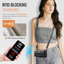 Load image into Gallery viewer, Casekis Crossbody Leather Wallet RFID Phone Case Black

