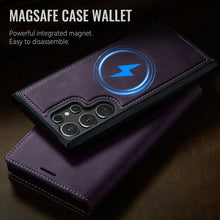 Lade das Bild in den Galerie-Viewer, Casekis Leather Magnetic Flip Detachable Wallet Phone Case Purple
