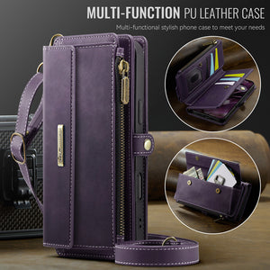 Casekis Crossbody Leather Wallet RFID Phone Case Purple