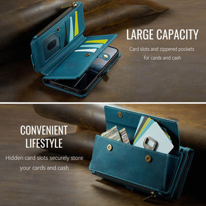 Casekis Crossbody Leather Wallet RFID Phone Case Green