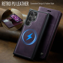Lade das Bild in den Galerie-Viewer, Casekis Leather Magnetic Flip Detachable Wallet Phone Case Purple
