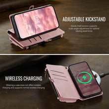 Load image into Gallery viewer, Casekis Crossbody Leather Wallet RFID Phone Case Pink
