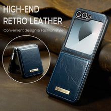 Load image into Gallery viewer, CASEKIS Galaxy Z Flip 6 5G Luxury Flip Leather Phone Case
