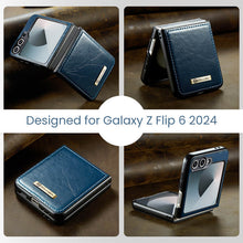 Load image into Gallery viewer, CASEKIS Galaxy Z Flip 6 5G Luxury Flip Leather Phone Case
