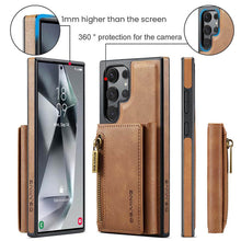 Load image into Gallery viewer, Casekis RFID Magnetic Detachable Leather Wallet Phone Case Brown

