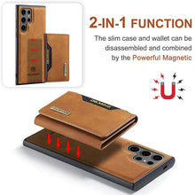 Load image into Gallery viewer, Casekis Magnetic Wallet Detachable Phone Case Brown
