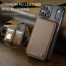 Load image into Gallery viewer, Casekis RFID Cardholder Wallet Phone Case Brown
