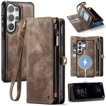 Lade das Bild in den Galerie-Viewer, Casekis Wrist Strap Zipper Wallet Phone Case Brown
