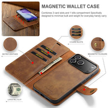 Load image into Gallery viewer, Casekis Detachable Leather Wallet Phone Case Brown
