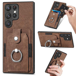 Casekis Ring Cardholder Portable Phone Case Brown