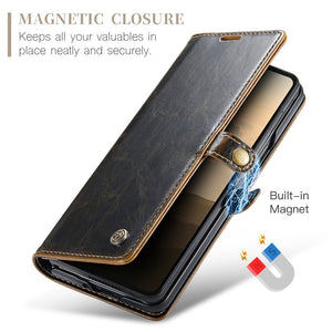 Casekis Luxury Flip Leather Card Slots Phone Case for Galaxy Z Fold 6 5G