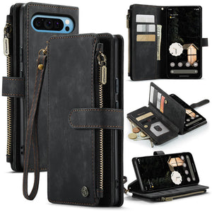 Casekis Leather Zipper Phone Case Black