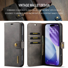 Load image into Gallery viewer, Casekis Detachable Leather Wallet Phone Case Gray
