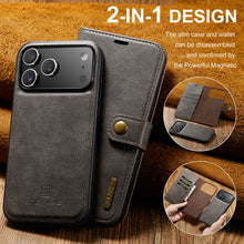 Load image into Gallery viewer, Casekis Detachable Leather Wallet Phone Case Gray
