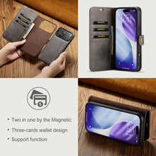 Load image into Gallery viewer, Casekis Detachable Leather Wallet Phone Case Gray
