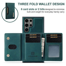 Lade das Bild in den Galerie-Viewer, Casekis Magnetic Wallet Detachable Phone Case Green
