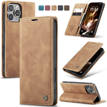 Lade das Bild in den Galerie-Viewer, Casekis Retro Wallet Case Brown
