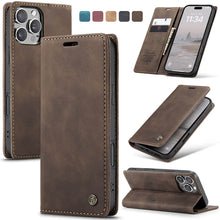 Load image into Gallery viewer, Casekis Retro Wallet Case Coffee
