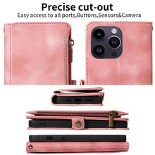 Load image into Gallery viewer, Casekis Zipper RFID Wallet Phone Case Pink
