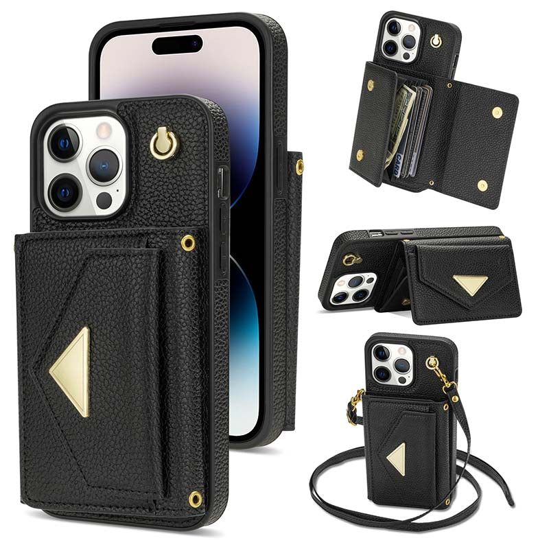 Casekis Multi-Slot Crossbody Fashion Phone Case Black