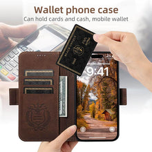 Load image into Gallery viewer, Casekis Leather Wallet Phone Case compatible with MagSafe Brown
