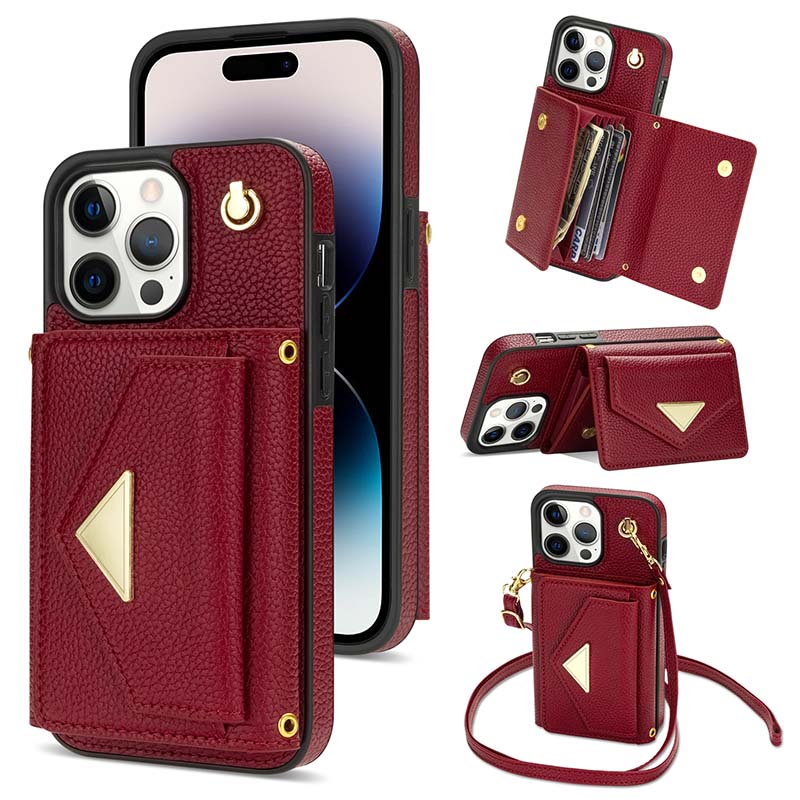 Casekis Multi-Slot Crossbody Fashion Phone Case Red